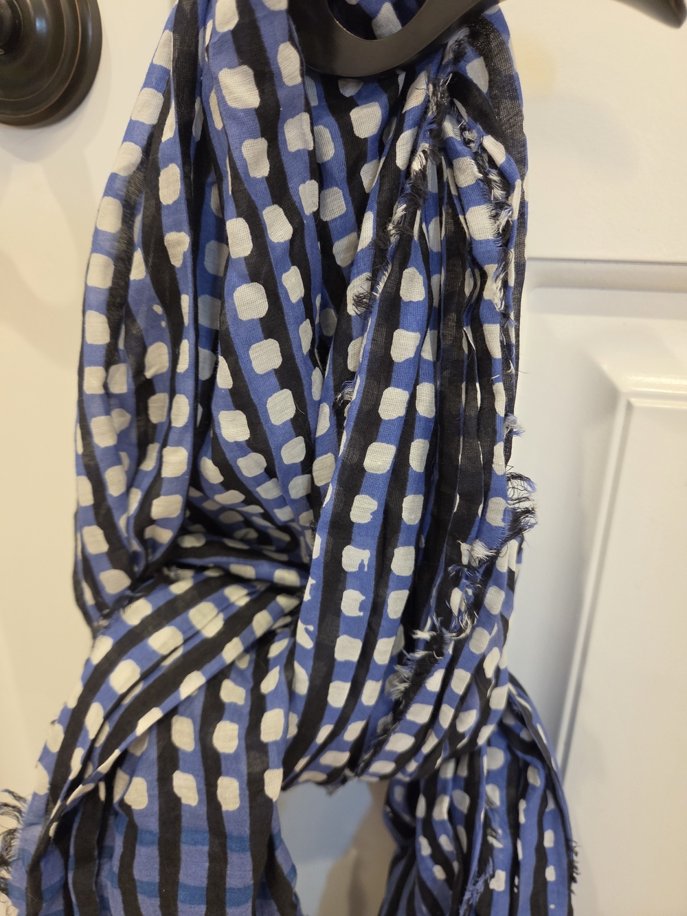 Blue & Black Check Scarf Would Be Darling Around The Waist
